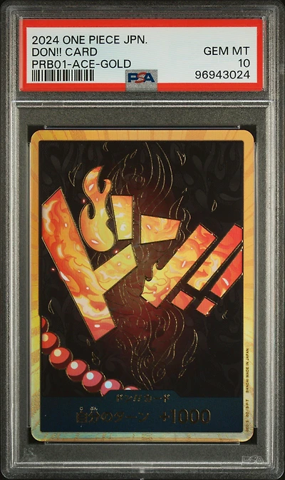 2024 One Piece Japanese Premium Booster -one Piece Card The Best-  Don!! Card Portgas D. Ace-gold PSA 10