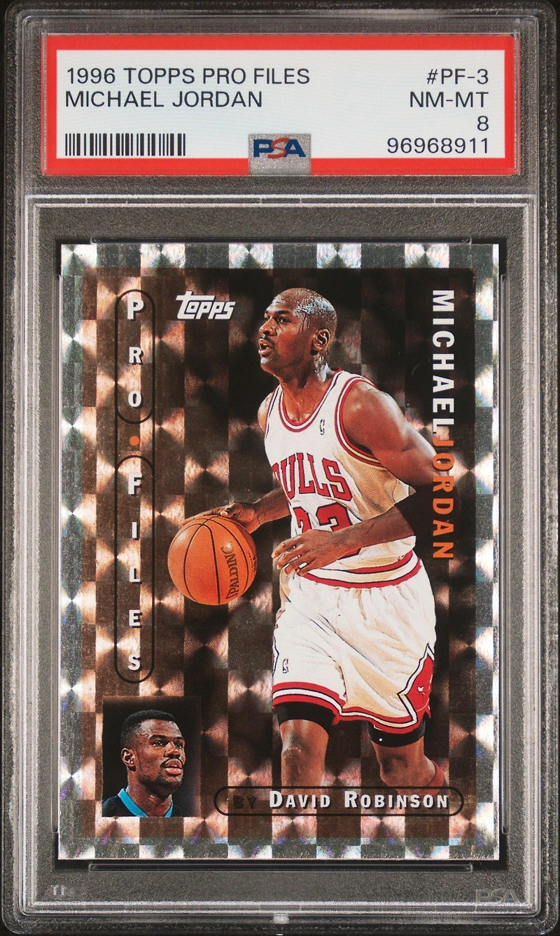 1996 Topps Pro Files Pf-3 Michael Jordan PSA 8