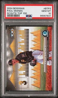 2024 Bowman Bowman Scouts' Top 100 Btp3 Paul Skenes PSA 10