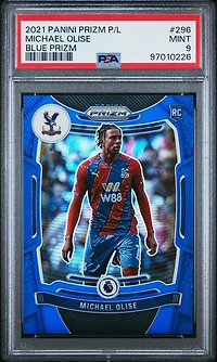 2021 Panini Prizm Premier League 296 Michael Olise Blue Prizm PSA 9