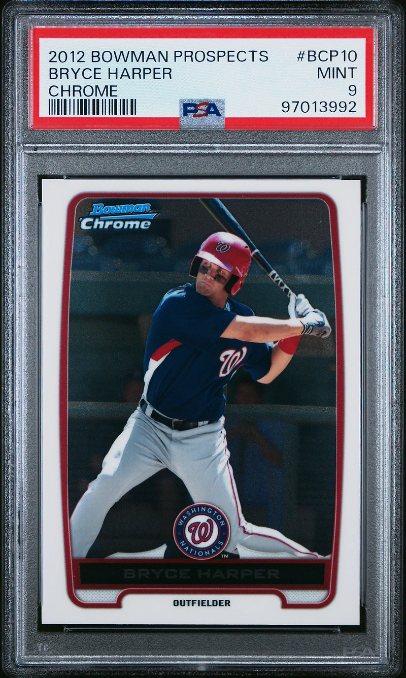 2012 Bowman Prospects Bcp10 Bryce Harper Chrome PSA 9