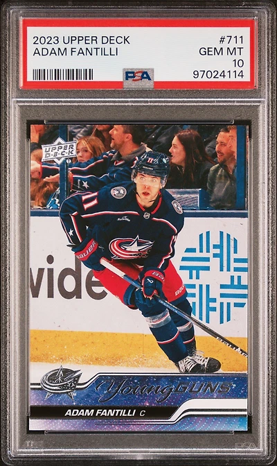 2023 Upper Deck 711 Adam Fantilli PSA 10