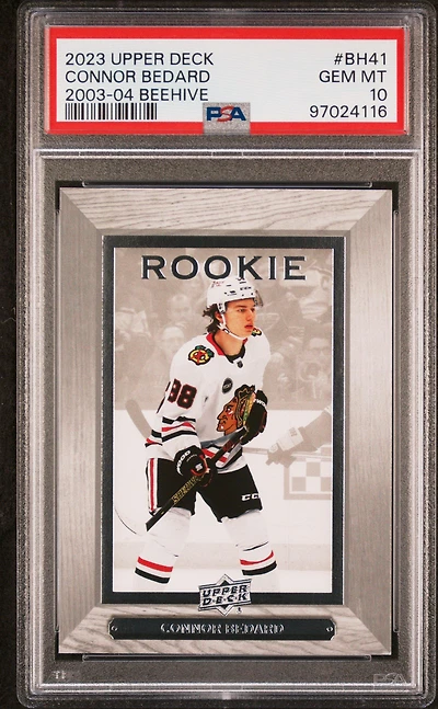 2023 Upper Deck Extended Series 2003-04 Beehive Bh41 Connor Bedard PSA 10
