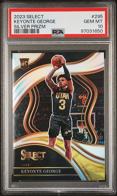 2023 Panini Select 295 Keyonte George Silver Prizm PSA 10