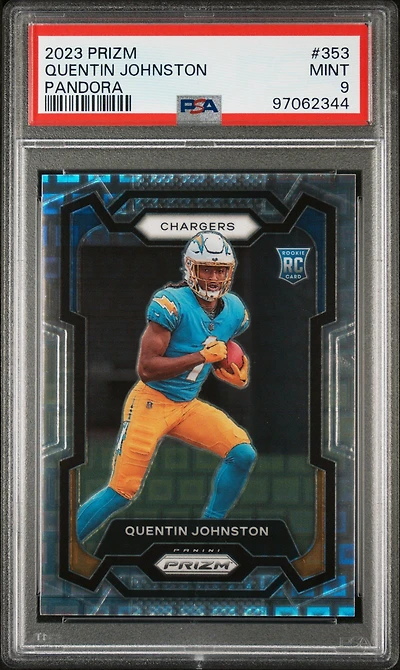 2023 Panini Prizm 353 Quentin Johnston Pandora PSA 9