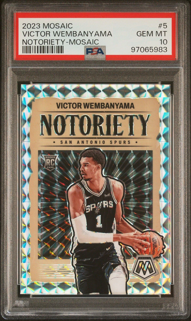 2023 Panini Mosaic Notoriety 5 Victor Wembanyama Mosaic PSA 10