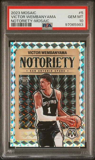 2023 Panini Mosaic Notoriety 5 Victor Wembanyama Mosaic PSA 10