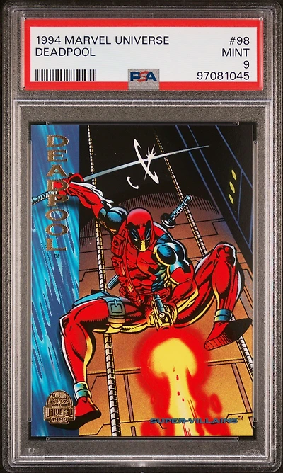 1994 Marvel Universe 98 Deadpool PSA 9