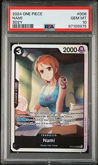 2024 One Piece Starter Deck St14-3d2y 006 Nami PSA 10