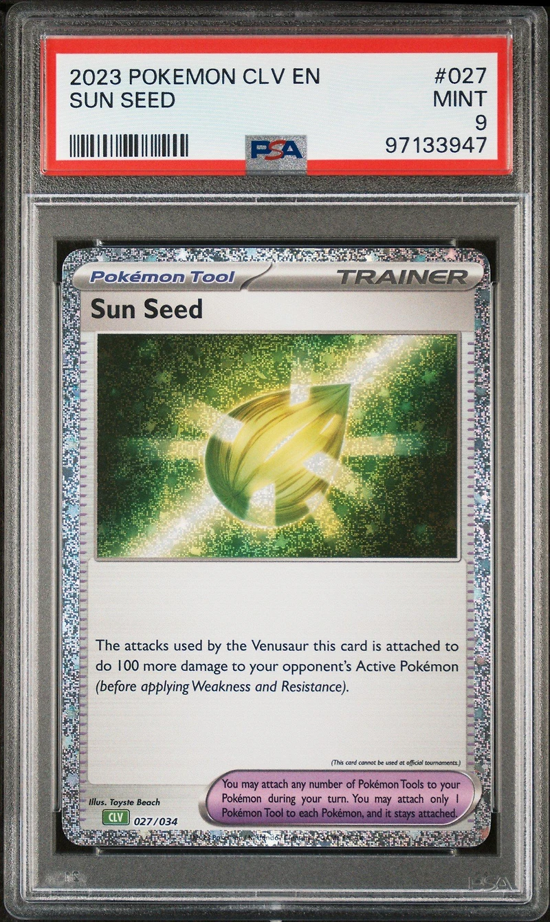 2023 Pokemon Clv-trading Card Game Classic Venusaur & Lugia Ex Deck 027 Sun Seed PSA 9