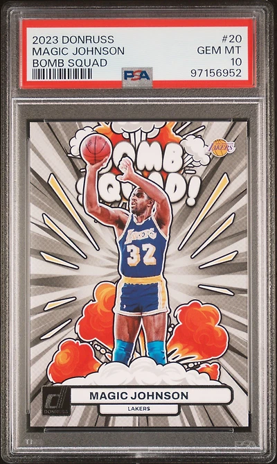 2023 Panini Donruss Bomb Squad 20 Magic Johnson PSA 10
