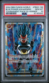 2024 Dragon Ball Super Card Game Fusion World Tournament Pack 02-winner Fb02-136 Blue Power Awakening PSA 10