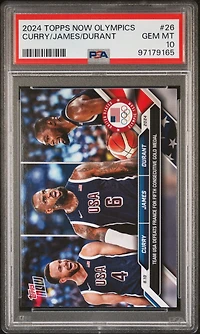 2024 Topps Now Olympic Games 26 Kevin Durant/lebron James/steph Curry PSA 10