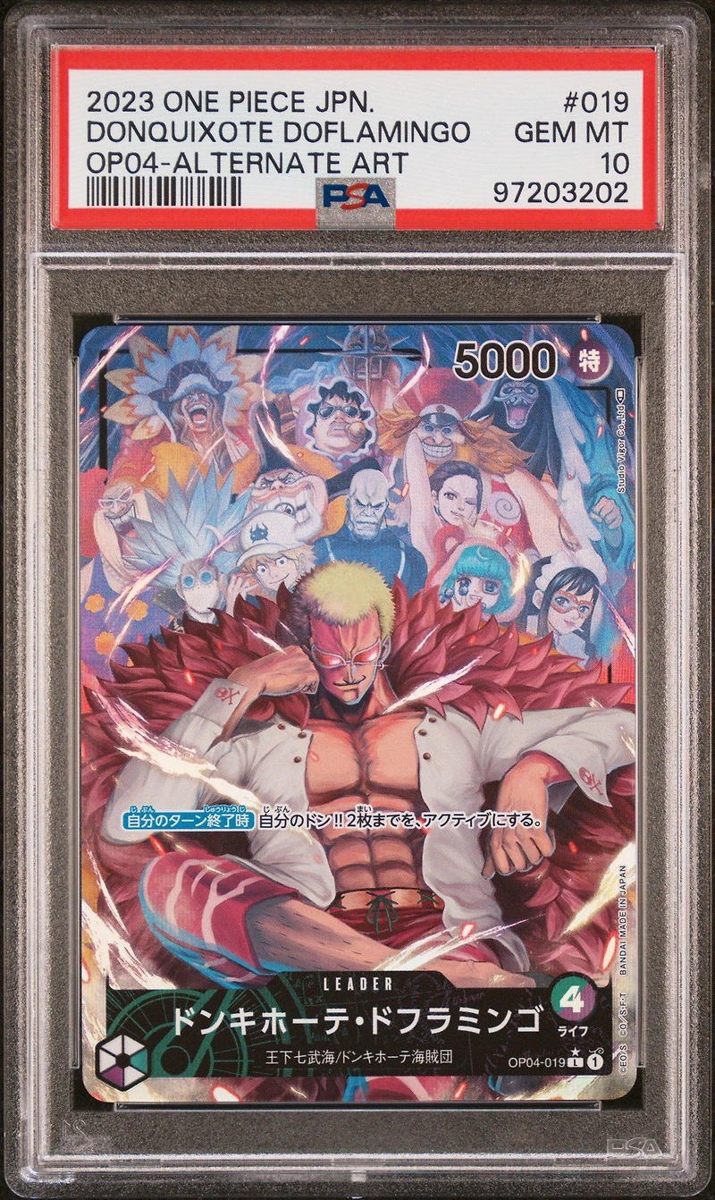 2023 One Piece Japanese Kingdoms Of Intrigue 019 Donquixote Doflamingo Alternate Art PSA 10