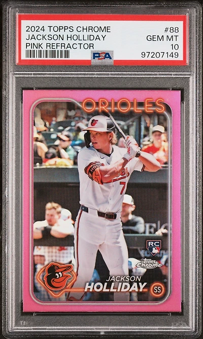 2024 Topps Chrome 88 Jackson Holliday Refractor PSA 10