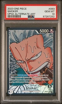 2023 One Piece Op02-paramount War 093 Smoker Alternate Art PSA 10