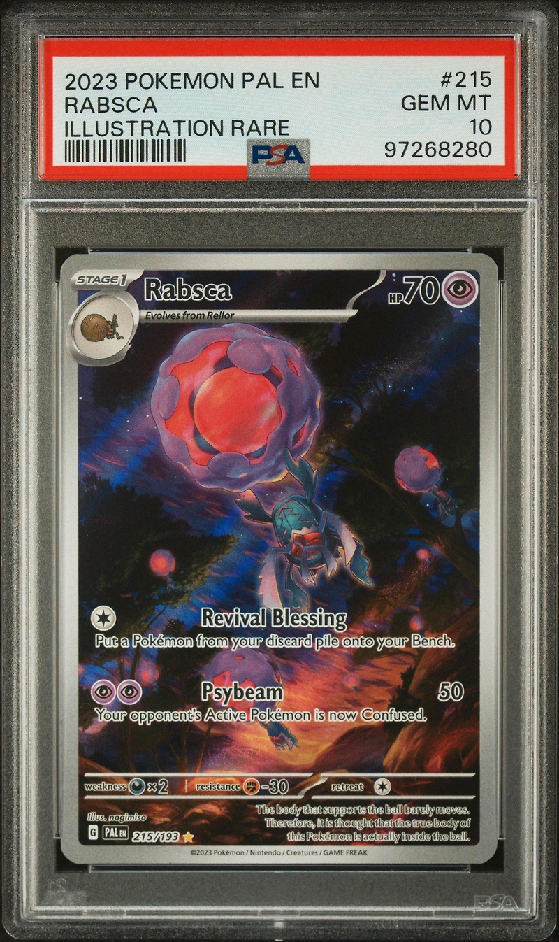 2023 Pokemon Pal En-paldea Evolved 215 Rabsca Illustration Rare PSA 10