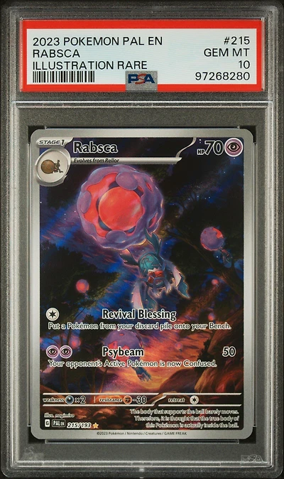 2023 Pokemon Pal En-paldea Evolved 215 Rabsca Illustration Rare PSA 10