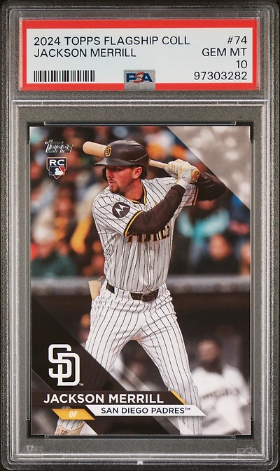 2024 Topps Flagship Collection 74 Jackson Merrill PSA 10