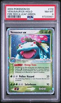 2004 Pokemon Ex Fire Red & Leaf Green 112 Venusaur Ex-holo PSA 8