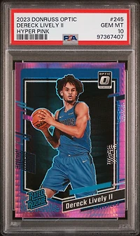 2023 Panini Donruss Optic 245 Dereck Lively Ii Hyper Pink PSA 10