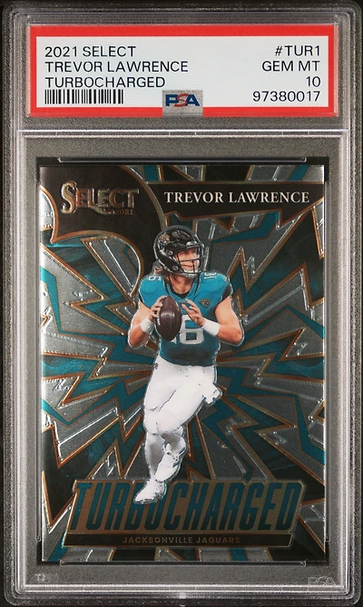 2021 Panini Select Turbocharged Tur1 Trevor Lawrence PSA 10
