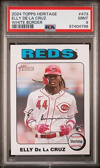 2024 Topps Heritage 473 Elly De La Cruz White Border PSA 9