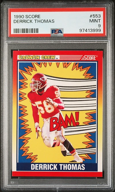 1990 Score 553 Derrick Thomas PSA 9
