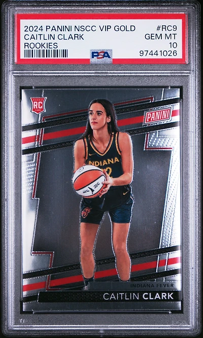 2024 Panini National Sports Collectors Convention Vip Gold Rookies Rc9 Caitlin Clark PSA 10
