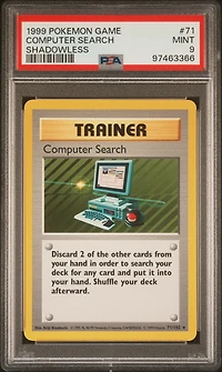 1999 Pokemon Game 71 Computer Search Shadowless PSA 9
