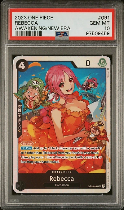 2023 One Piece Op05-awakening Of The New Era 091 Rebecca PSA 10