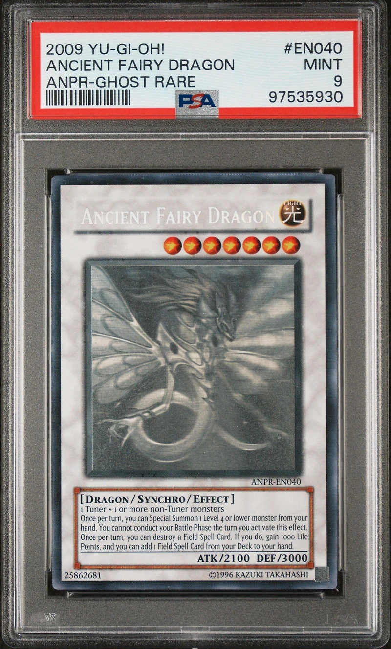 2009 Yu-gi-oh! Anpr-ancient Prophecy En040 Ancient Fairy Dragon Ghost Rare PSA 9