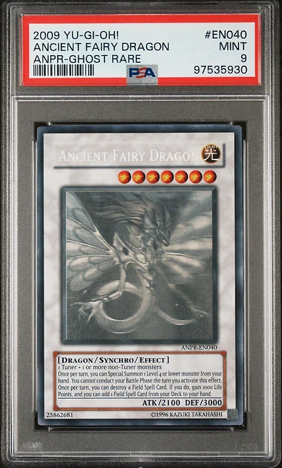 2009 Yu-gi-oh! Anpr-ancient Prophecy En040 Ancient Fairy Dragon Ghost Rare PSA 9