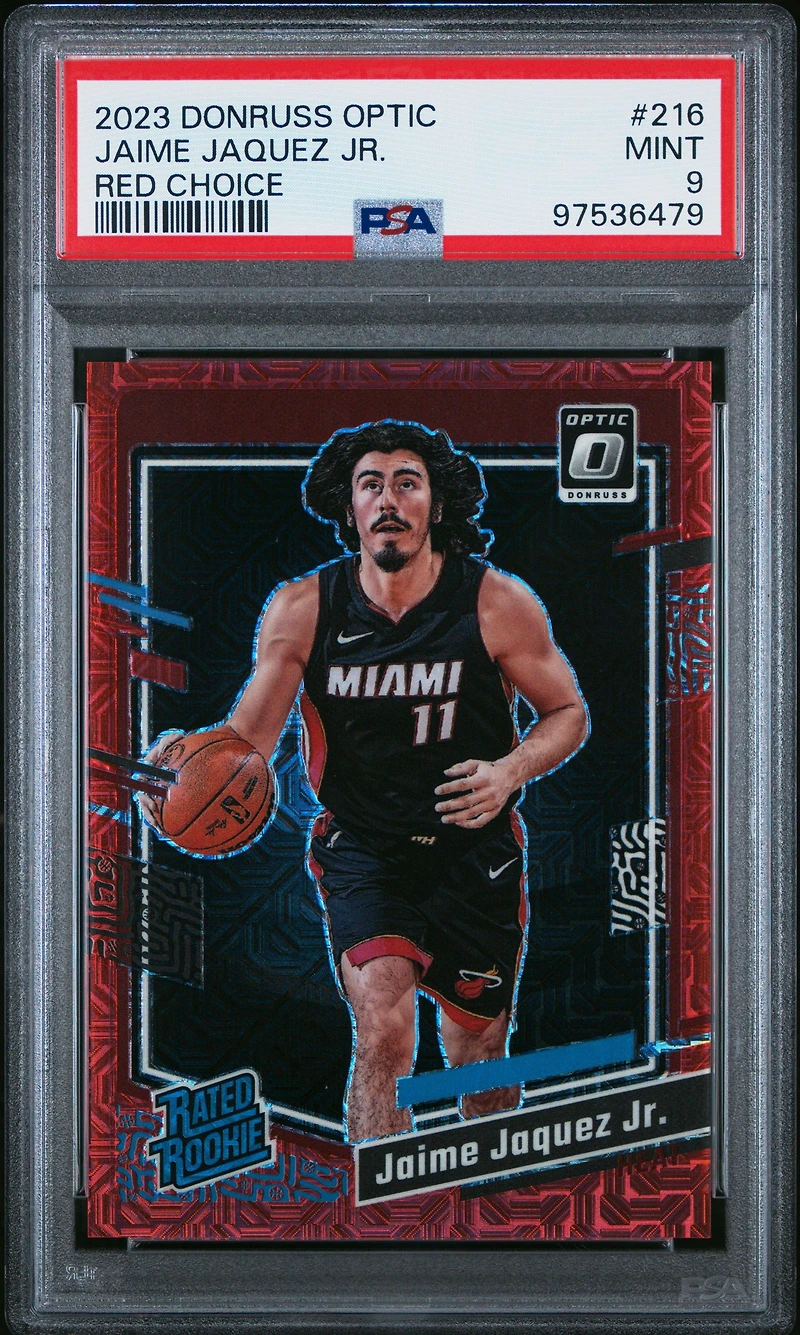 2023 Panini Donruss Optic 216 Jaime Jaquez Jr. Red Choice PSA 9
