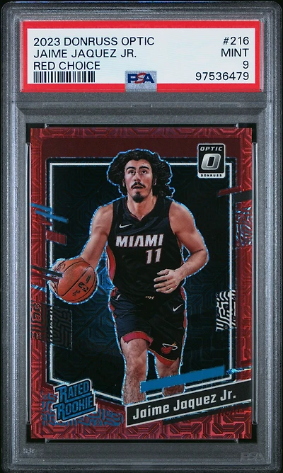 2023 Panini Donruss Optic 216 Jaime Jaquez Jr. Red Choice PSA 9