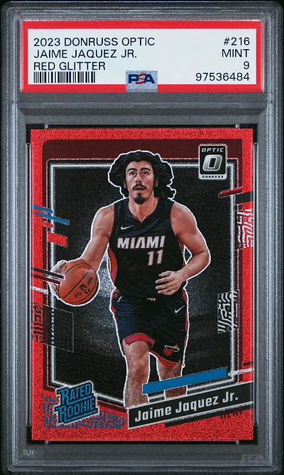 2023 Panini Donruss Optic 216 Jaime Jaquez Jr. Red Glitter PSA 9