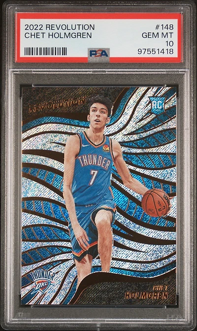 2022 Panini Revolution 148 Chet Holmgren PSA 10
