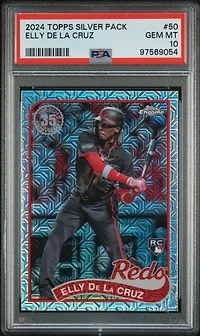 2024 Topps Silver Pack 1989 Chrome Promo 50 Elly De La Cruz Series 2 PSA 10