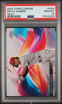 2024 Topps Chrome Helix Hx4 Bryce Harper PSA 10