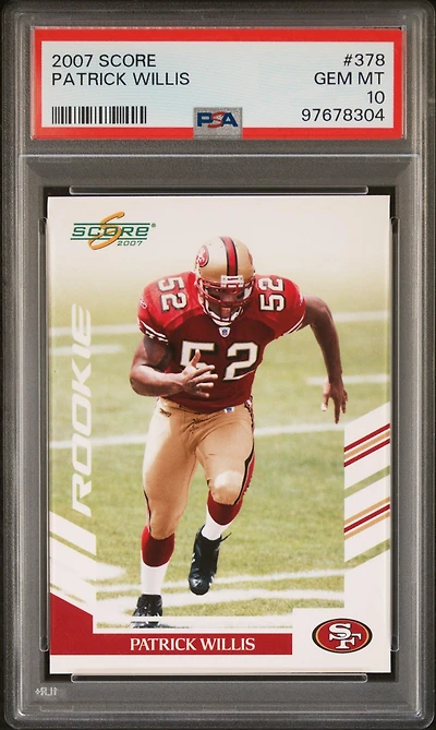 2007 Score 378 Patrick Willis PSA 10