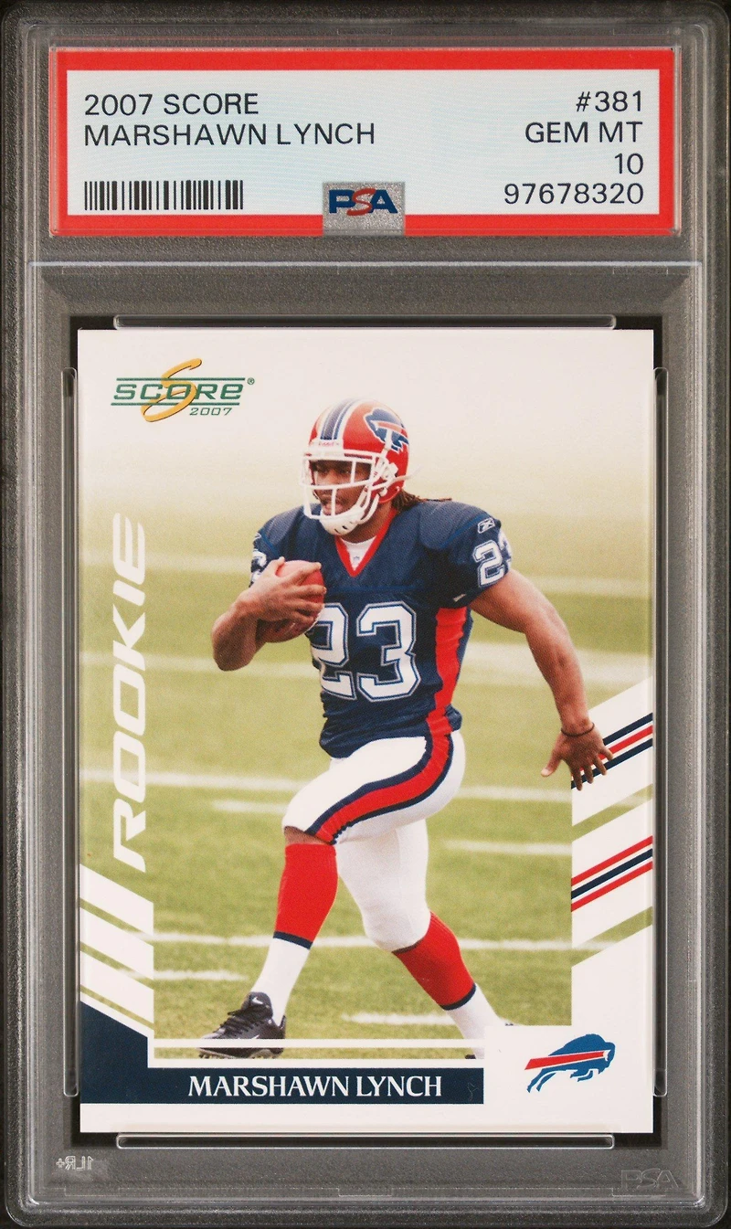 2007 Score 381 Marshawn Lynch PSA 10