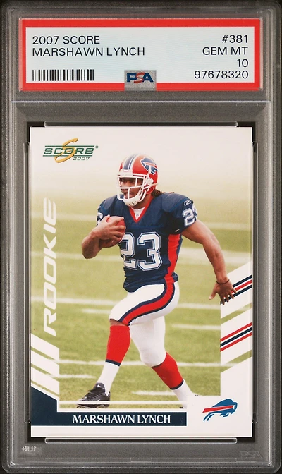 2007 Score 381 Marshawn Lynch PSA 10