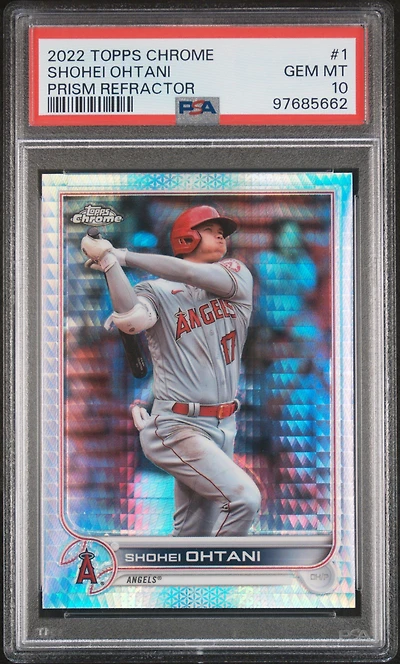 2022 Topps Chrome 1 Shohei Ohtani Prism Refractor PSA 10