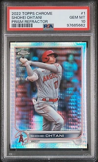 2022 Topps Chrome 1 Shohei Ohtani Prism Refractor PSA 10