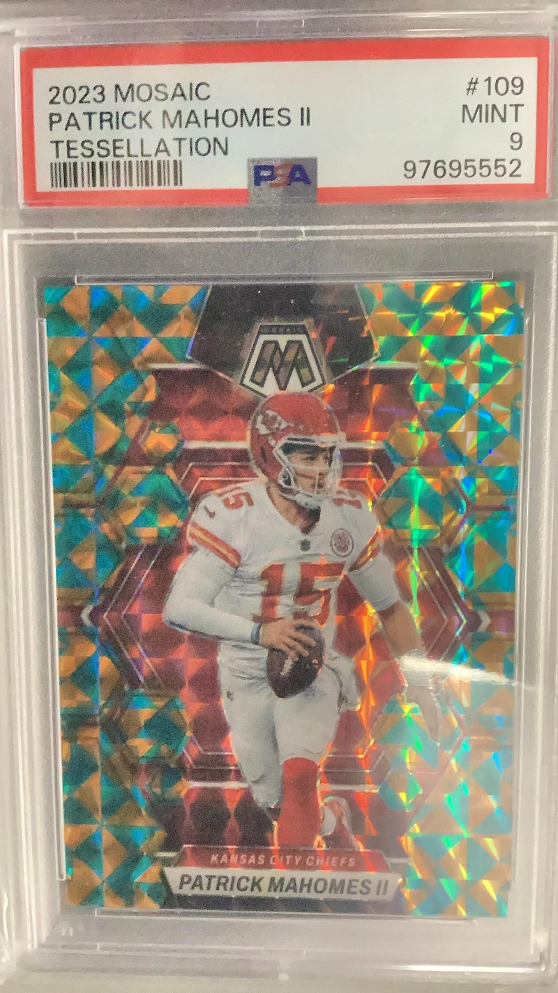 2023 Panini Mosaic 109 Patrick Mahomes Ii Tessellation PSA 9
