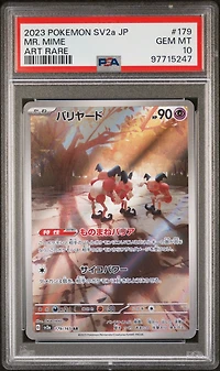 2023 Pokemon Japanese Sv2a-pokemon 151 179 Mr. Mime Art Rare PSA 10