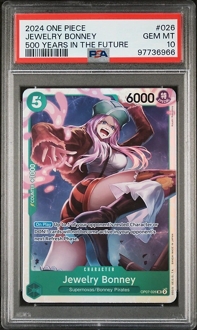 2024 One Piece Op07-500 Years In The Future 026 Jewelry Bonney PSA 10