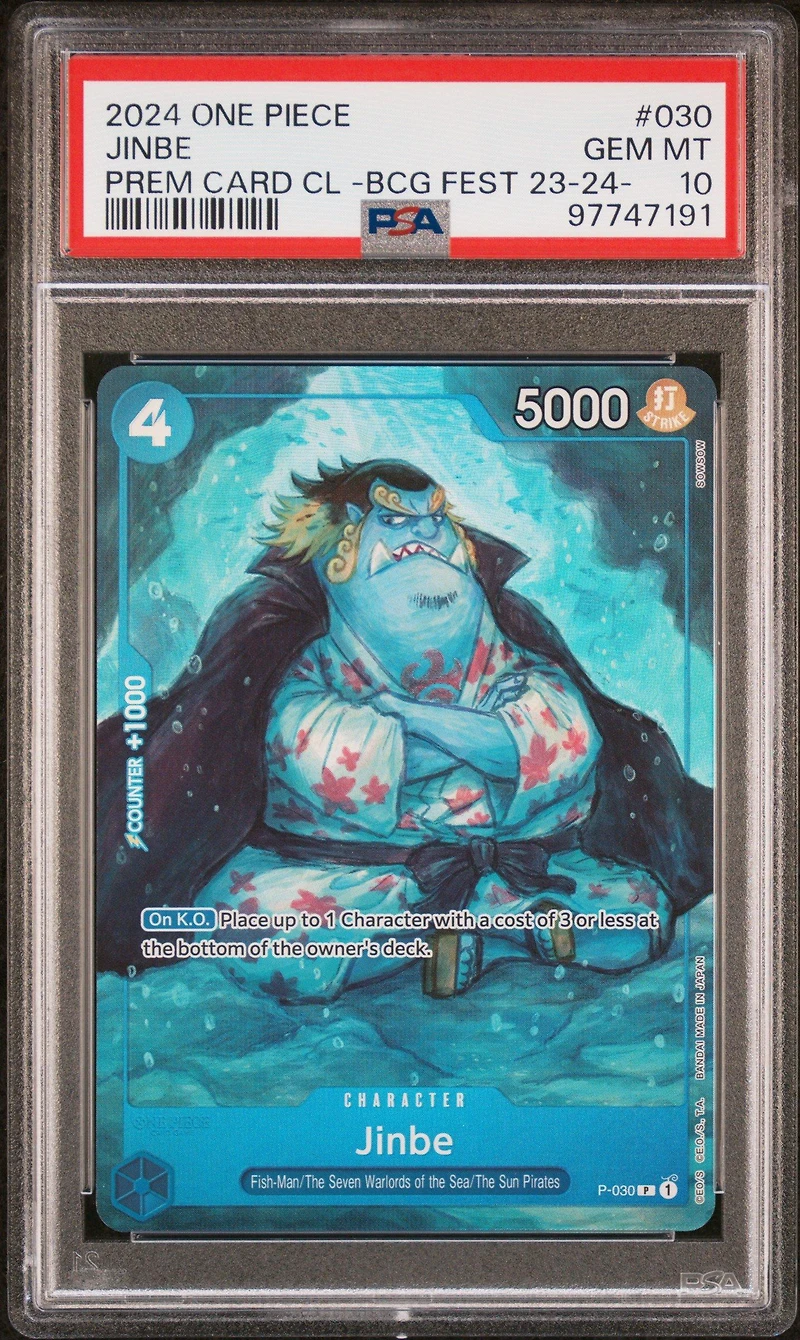 2024 One Piece Premium Card Collection -bandai Card Games Fest 23-24 Edition- 030 Jinbe PSA 10