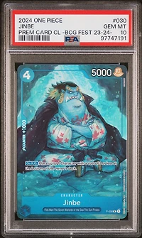 2024 One Piece Premium Card Collection -bandai Card Games Fest 23-24 Edition- 030 Jinbe PSA 10