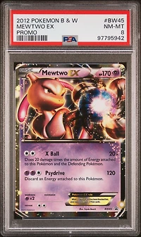 2012 Pokemon Black & White Promo Bw45 Mewtwo Ex PSA 8